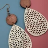 Outlet Dear-Lover Colorblock Cut-Out Water Drop Hook Earrings Apricot