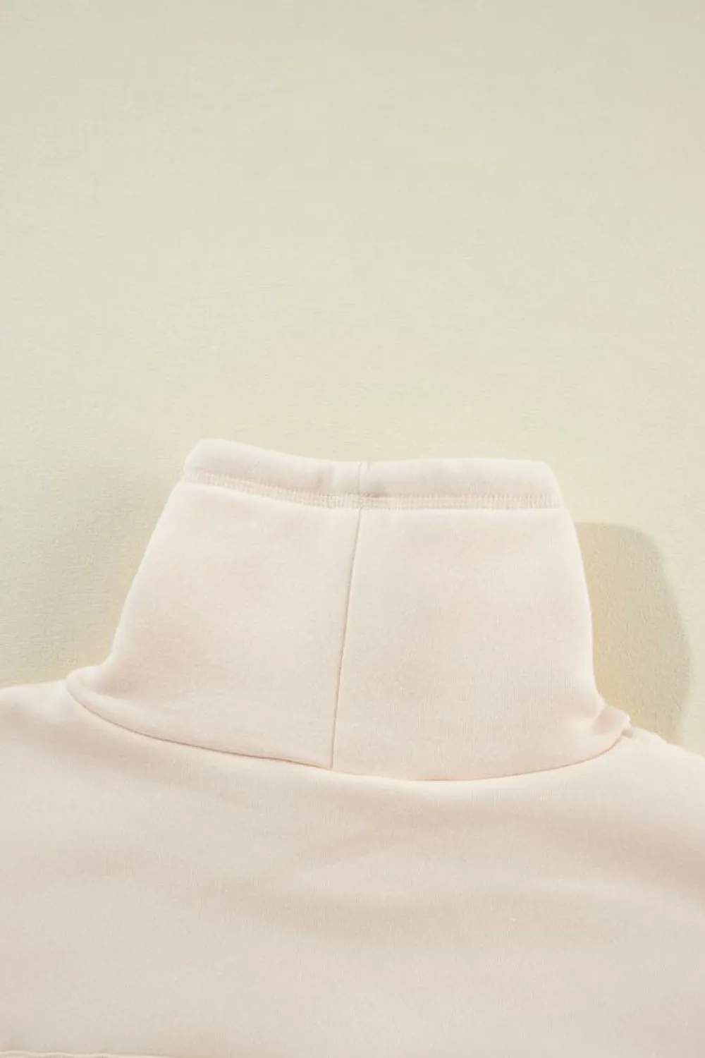 Best Dear-Lover Drawstring Turtleneck Dolman Sleeve Sweatshirt Apricot