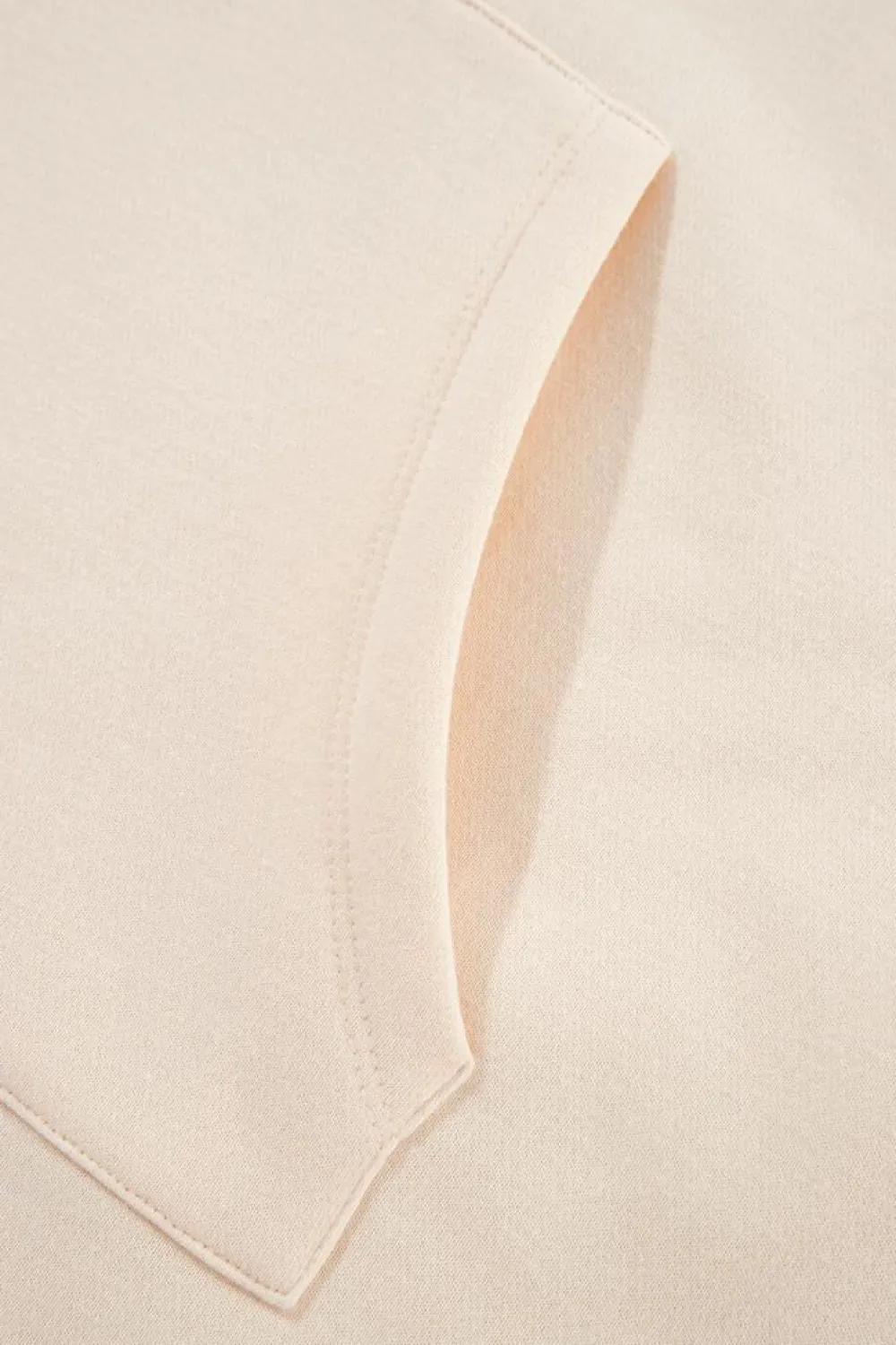 Best Dear-Lover Drawstring Turtleneck Dolman Sleeve Sweatshirt Apricot
