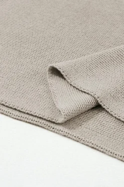 Fashion Dear-Lover High Neck Short Bat Sleeve Sweater Apricot