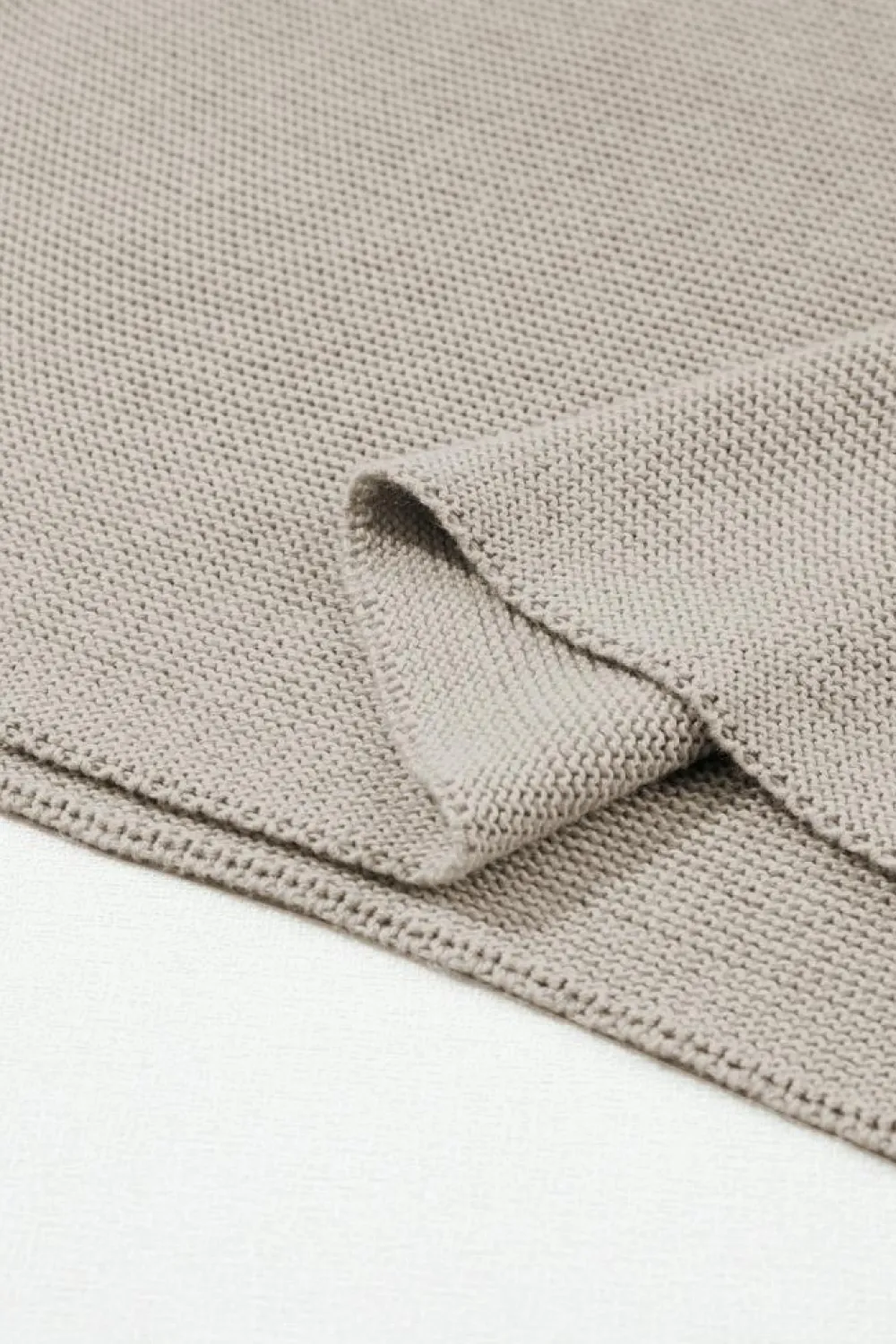 Fashion Dear-Lover High Neck Short Bat Sleeve Sweater Apricot