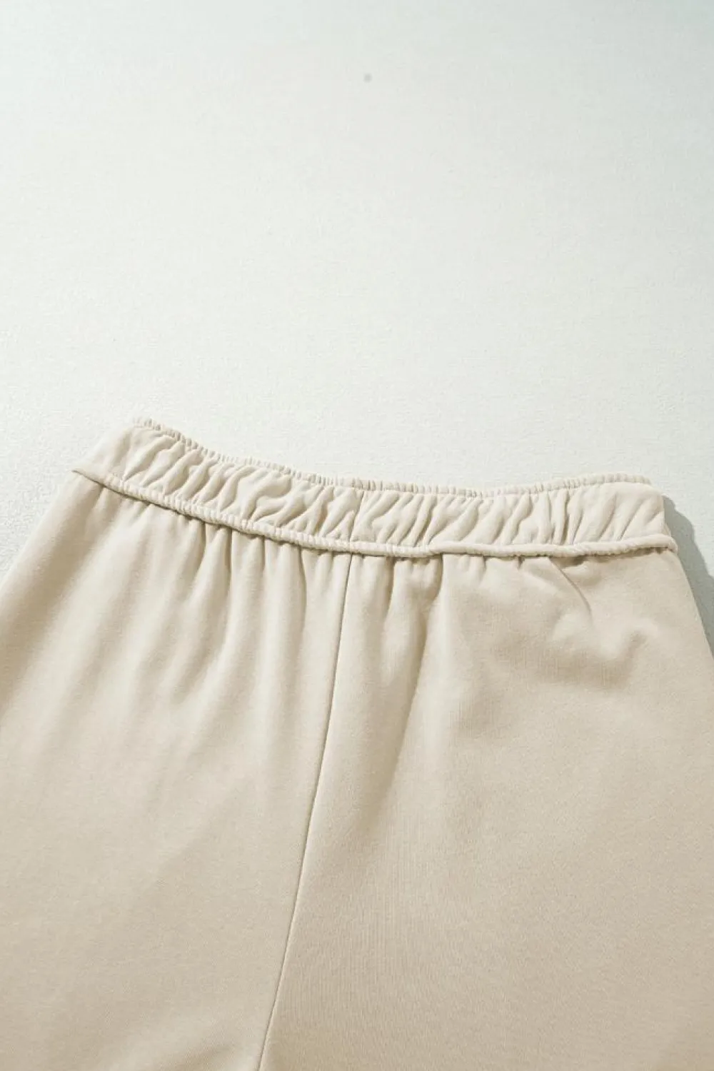 New Dear-Lover Loop Drawstring Casual Wide Leg Pants Apricot