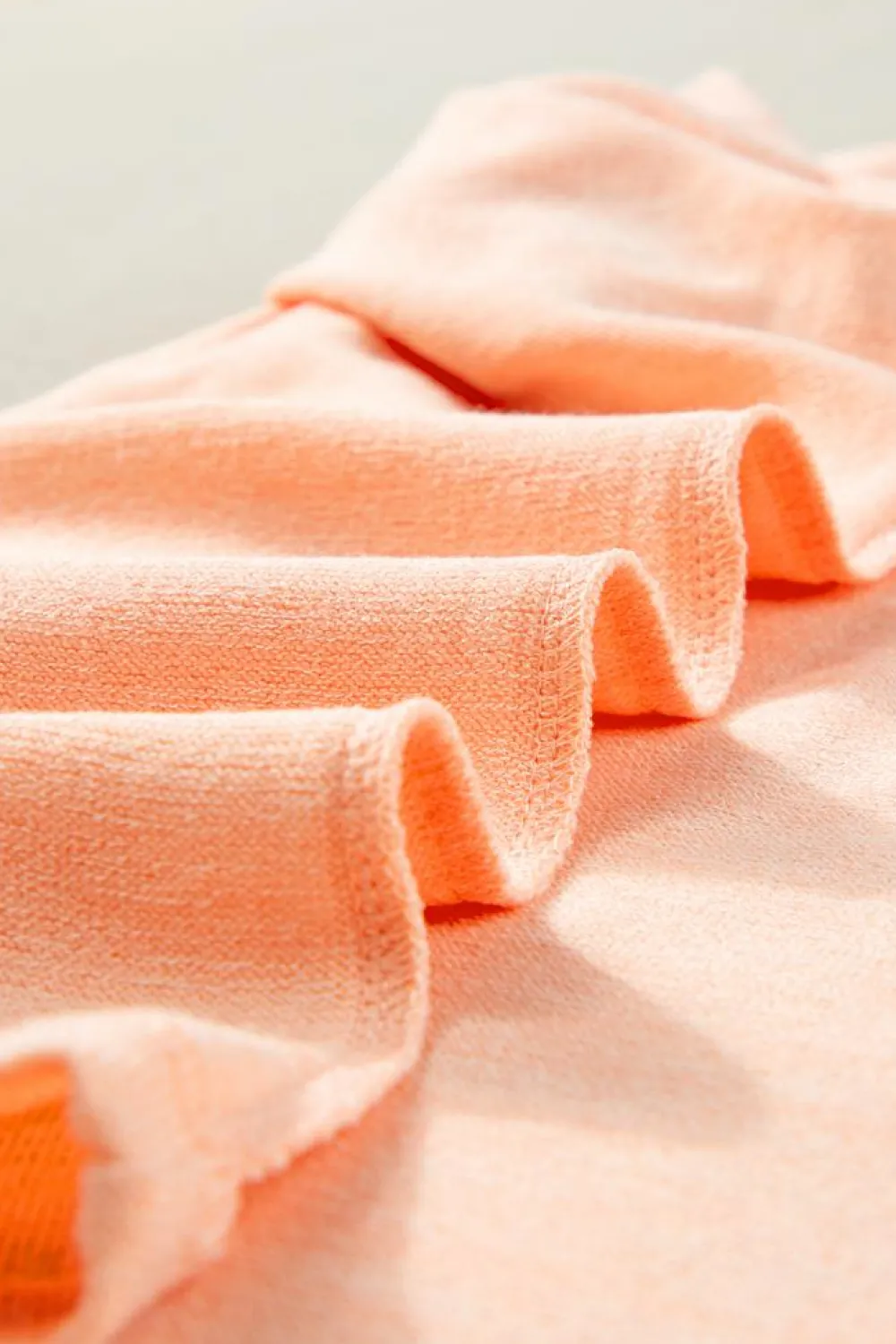 New Dear-Lover Button Detail Batwing Sleeve Casual Tee Apricot Pink