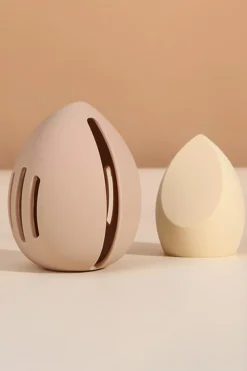Outlet Dear-Lover Hollow Out Silicone Makeup Sponge Storage Bow Apricot Pink