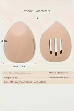 Outlet Dear-Lover Hollow Out Silicone Makeup Sponge Storage Bow Apricot Pink