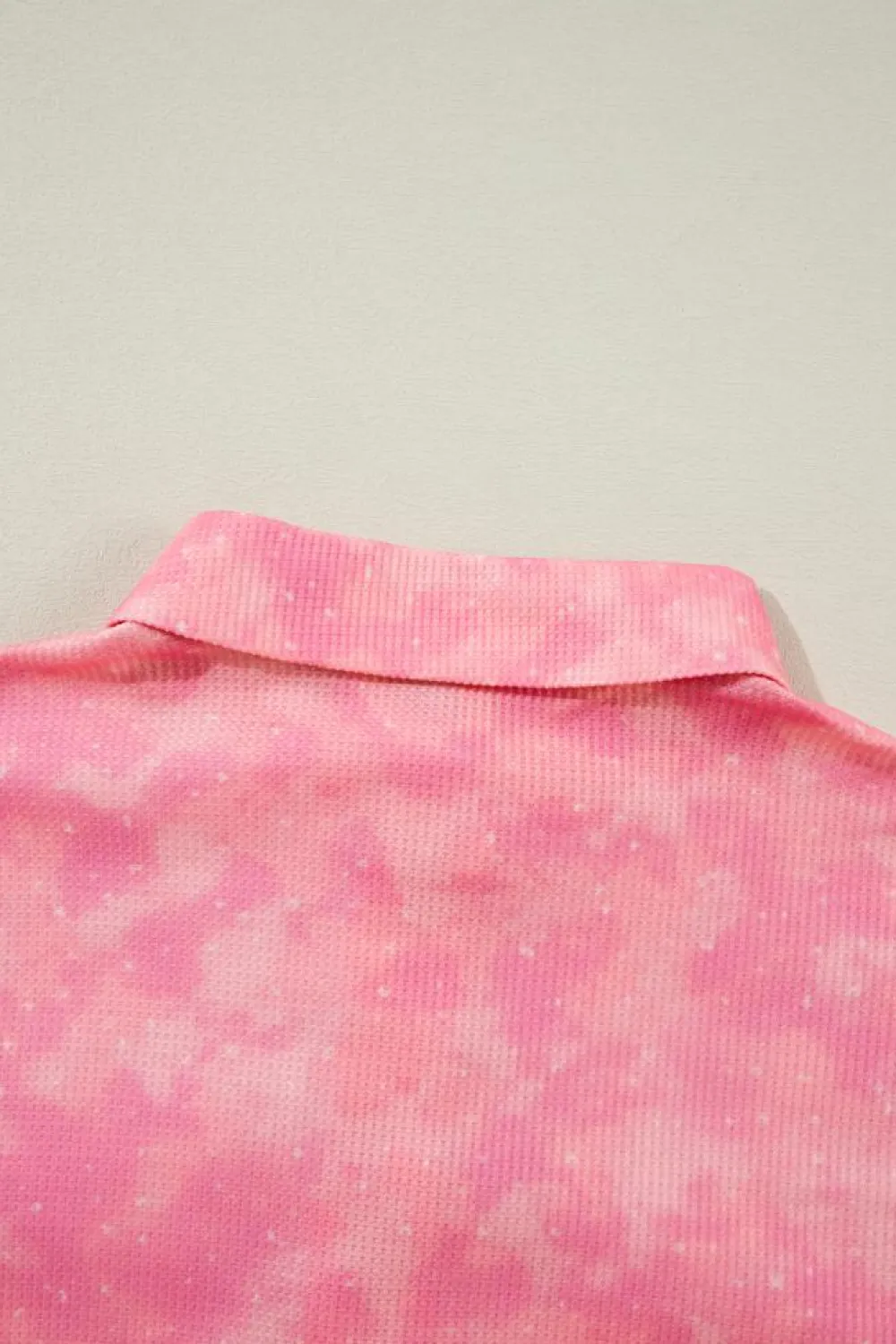 Sale Dear-Lover Mineral Wash Sequin Patchwork Flap Pocket Shacket Apricot Pink