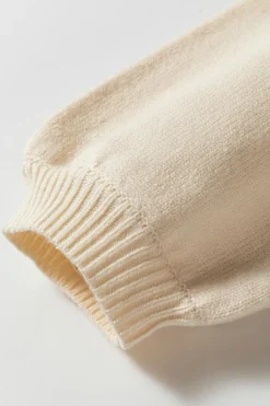 Hot Dear-Lover Pleated Sleeve Hollow Detail Button Sweater Cardigan Apricot
