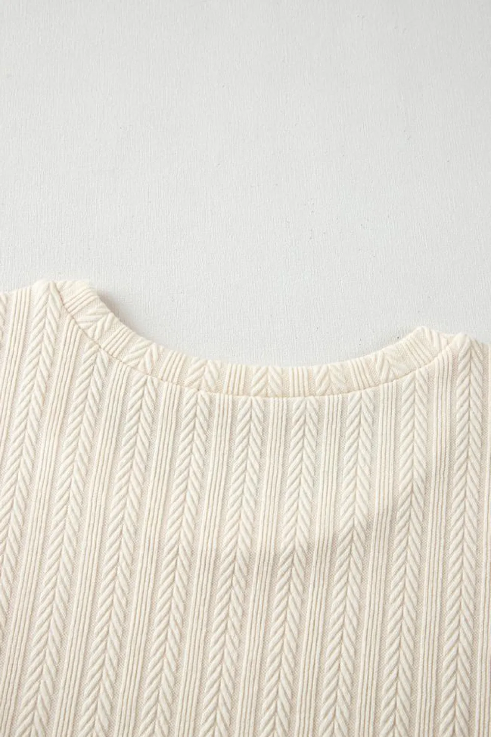 Fashion Dear-Lover Polka Dot Mesh Puff Sleeve Textured Blouse Apricot