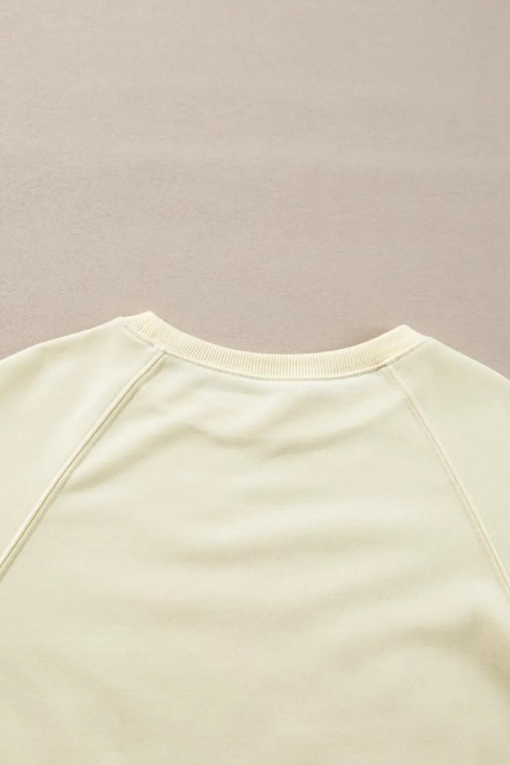 Best Dear-Lover Rainbow Colorblock Striped Pullover Sweatshirt Apricot