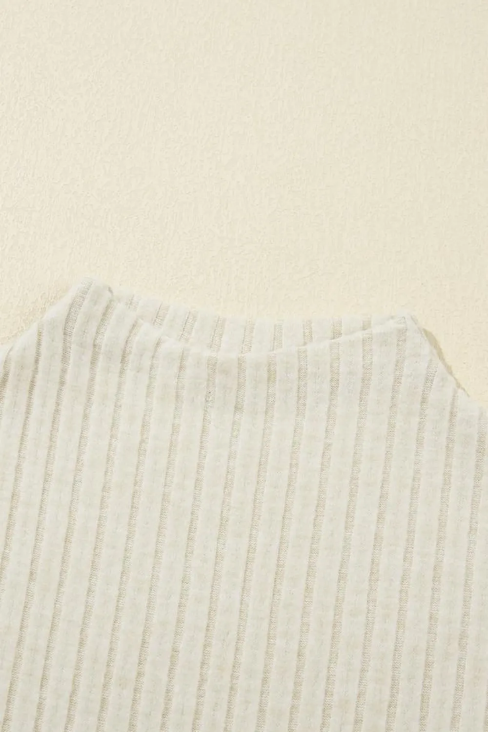 Hot Dear-Lover Ribbed Knit Mock Neck Tank Top Apricot