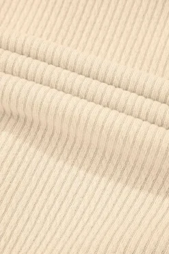 New Dear-Lover Solid Color Corduroy Buttoned Long Sleeve Shacket Apricot