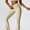 Hot Dear-Lover Sporty Quick Dry Bra & Flared Pants Set Apricot