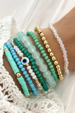 Hot Dear-Lover Multi Layered Beaded Bracelet Set Aruba Blue