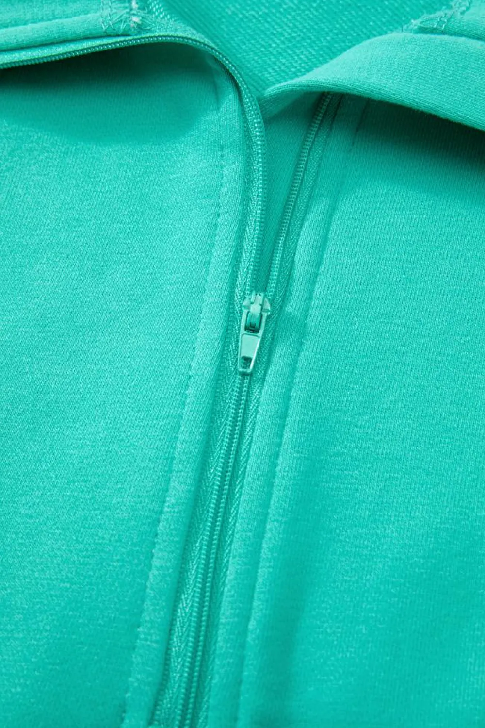 Discount Dear-Lover Quarter Zip Stand Neck Kangaroo Pocket Sweatshirt Aruba Blue