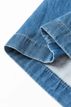Sale Dear-Lover Smocked Waist Wide Leg Jeans Ashleigh Blue