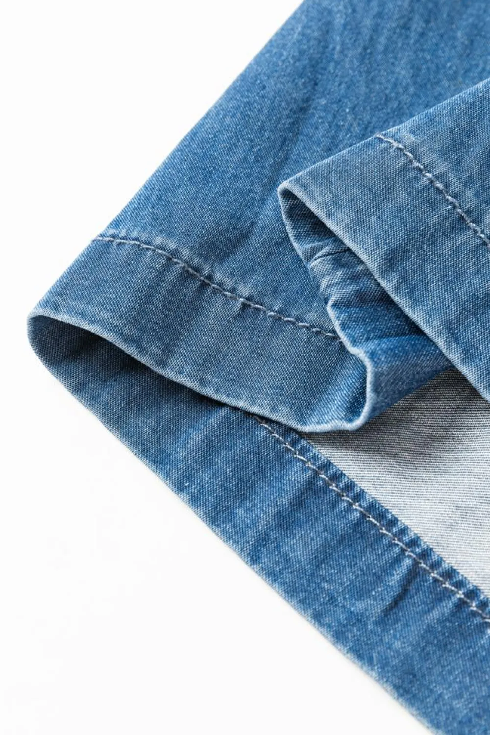 Sale Dear-Lover Smocked Waist Wide Leg Jeans Ashleigh Blue