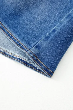Online Dear-Lover Wrapped Crossed Waist Denim Mini Skirt Ashleigh Blue