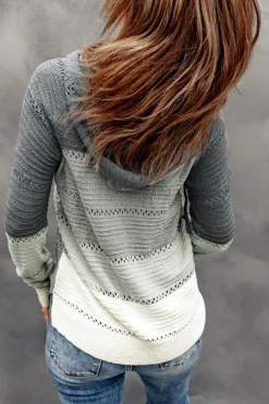 Outlet Dear-Lover Beach Bonfire Knitted Hoodie Gray