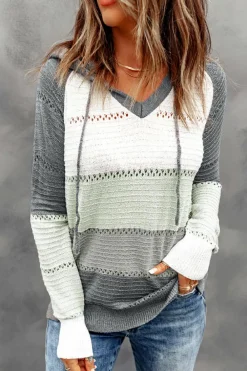 Outlet Dear-Lover Beach Bonfire Knitted Hoodie Gray