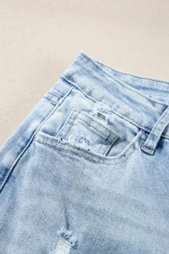 New Dear-Lover Light Wash Distressed Flare Jeans Beau Blue
