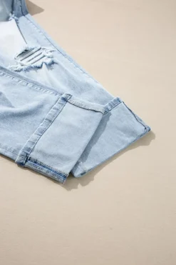 New Dear-Lover Light Wash Distressed Flare Jeans Beau Blue