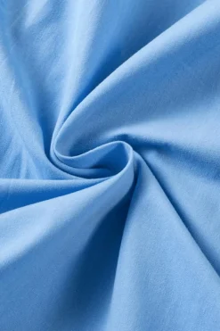 Discount Dear-Lover Ric Rac Colorblock Flutter Sleeve V Neck Tiered Dress Beau Blue