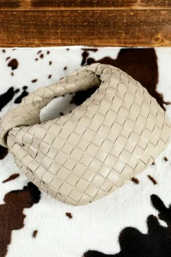 Best Dear-Lover Braided PU Leather Zipper Handbag Beige