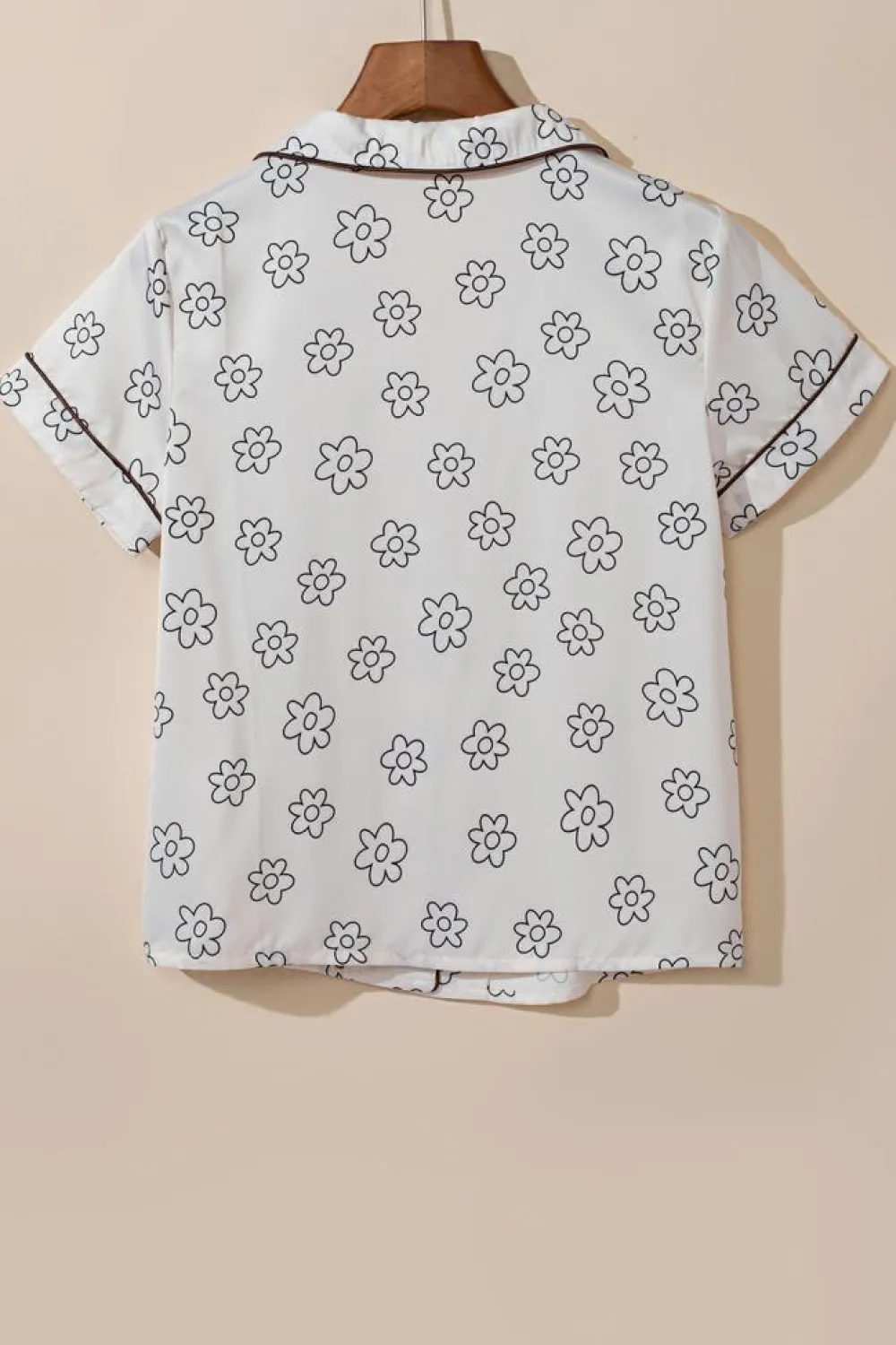 Outlet Dear-Lover Floret Printed Pajama Shorts Set Beige