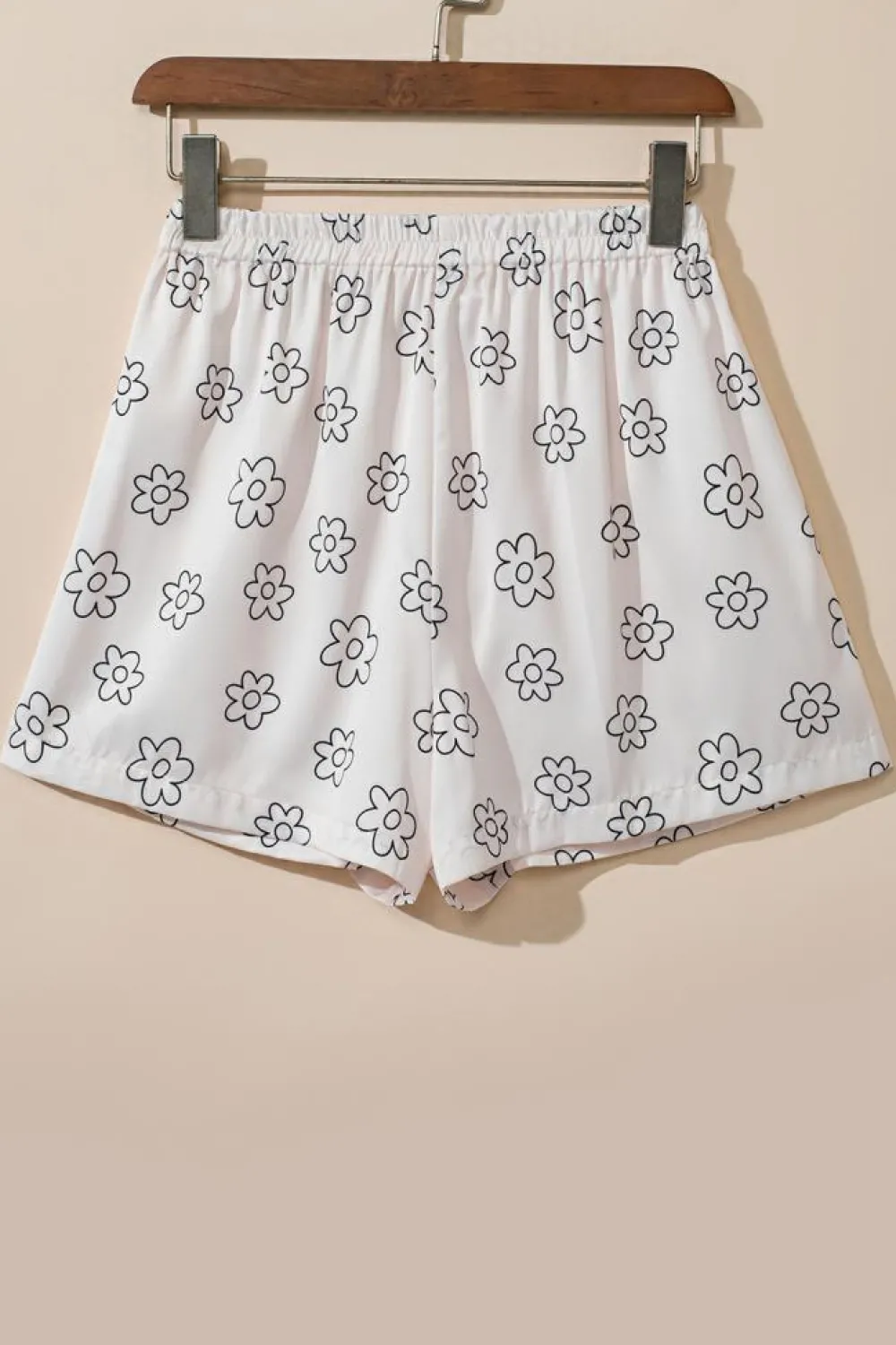 Outlet Dear-Lover Floret Printed Pajama Shorts Set Beige