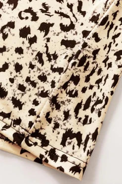 Discount Dear-Lover Leopard Print Boxy Fit Sleeveless Top Beige