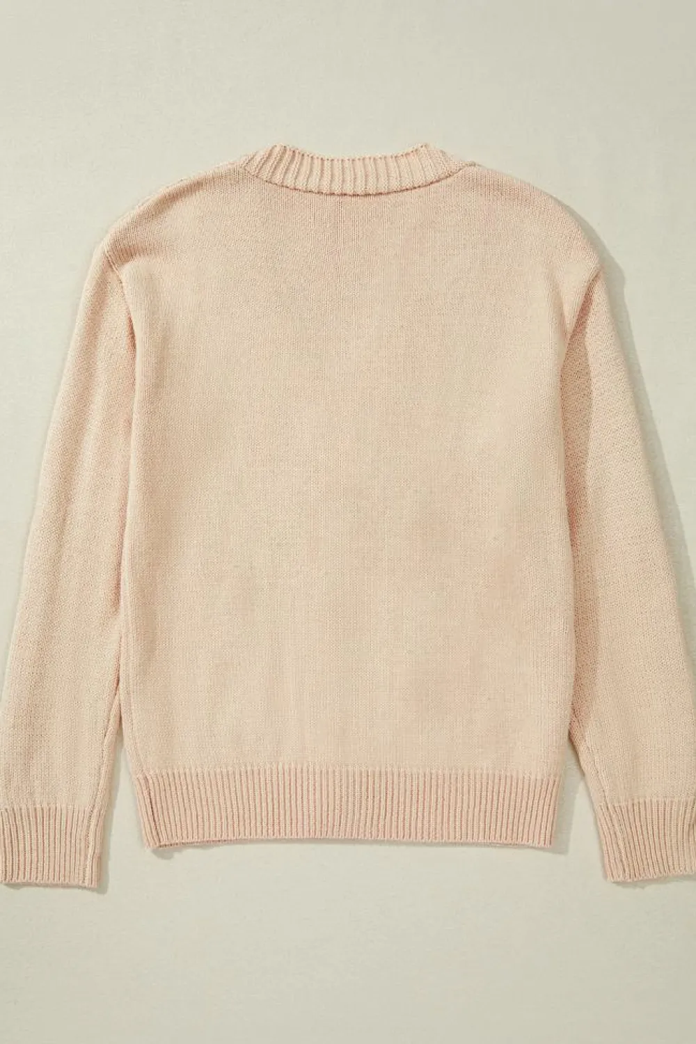 Sale Dear-Lover Open Knit Drop Shoulder Sweater Cardigan Beige