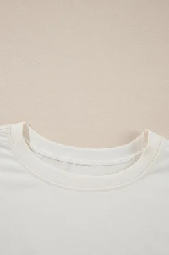 Online Dear-Lover 2pcs Cropped Tee and Ruffle High Waist Skort Set Beige