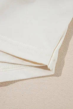 Online Dear-Lover 2pcs Cropped Tee and Ruffle High Waist Skort Set Beige