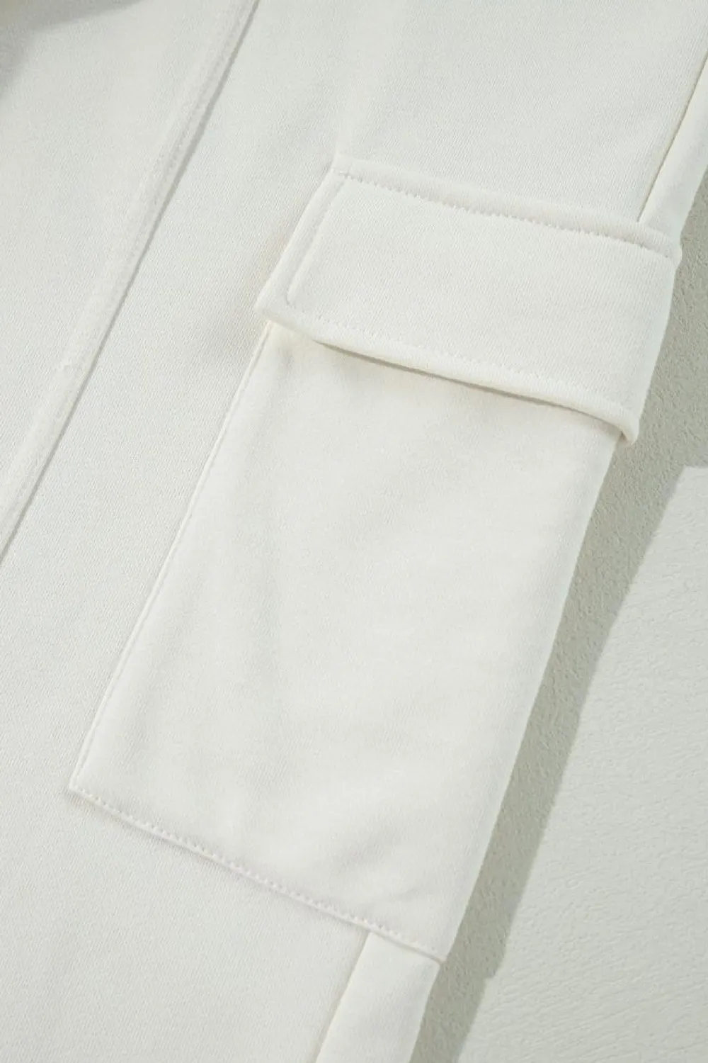 Best Dear-Lover Plain Cargo Pockets High Waist Casual Sweatpants Beige
