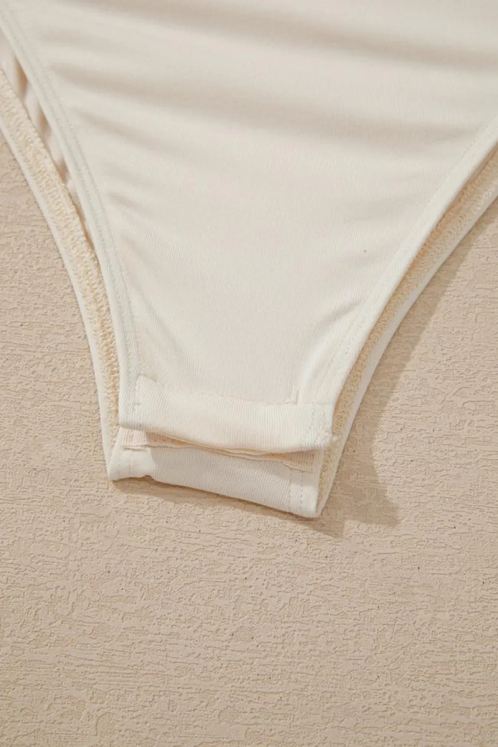 Clearance Dear-Lover Sequin Long Sleeve Wrap V Neck Bodysuit Beige