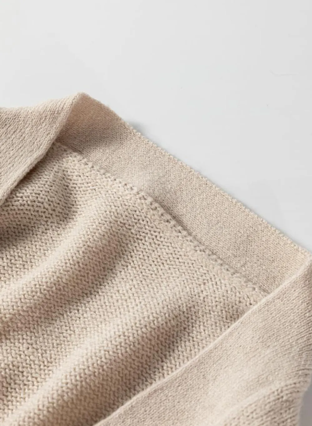 Hot Dear-Lover Side Pockets Open Front Long Knitted Cardigan Beige