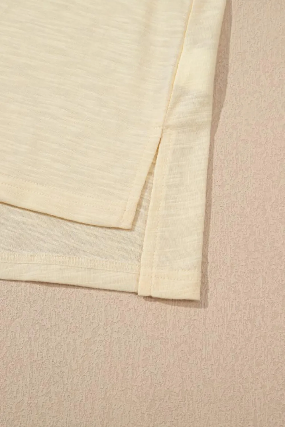 Clearance Dear-Lover Solid Color Tank Top and Smocked Waist Pants Set Beige