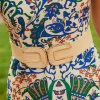 Best Dear-Lover Straw Braided Elastic Wide Belt Beige