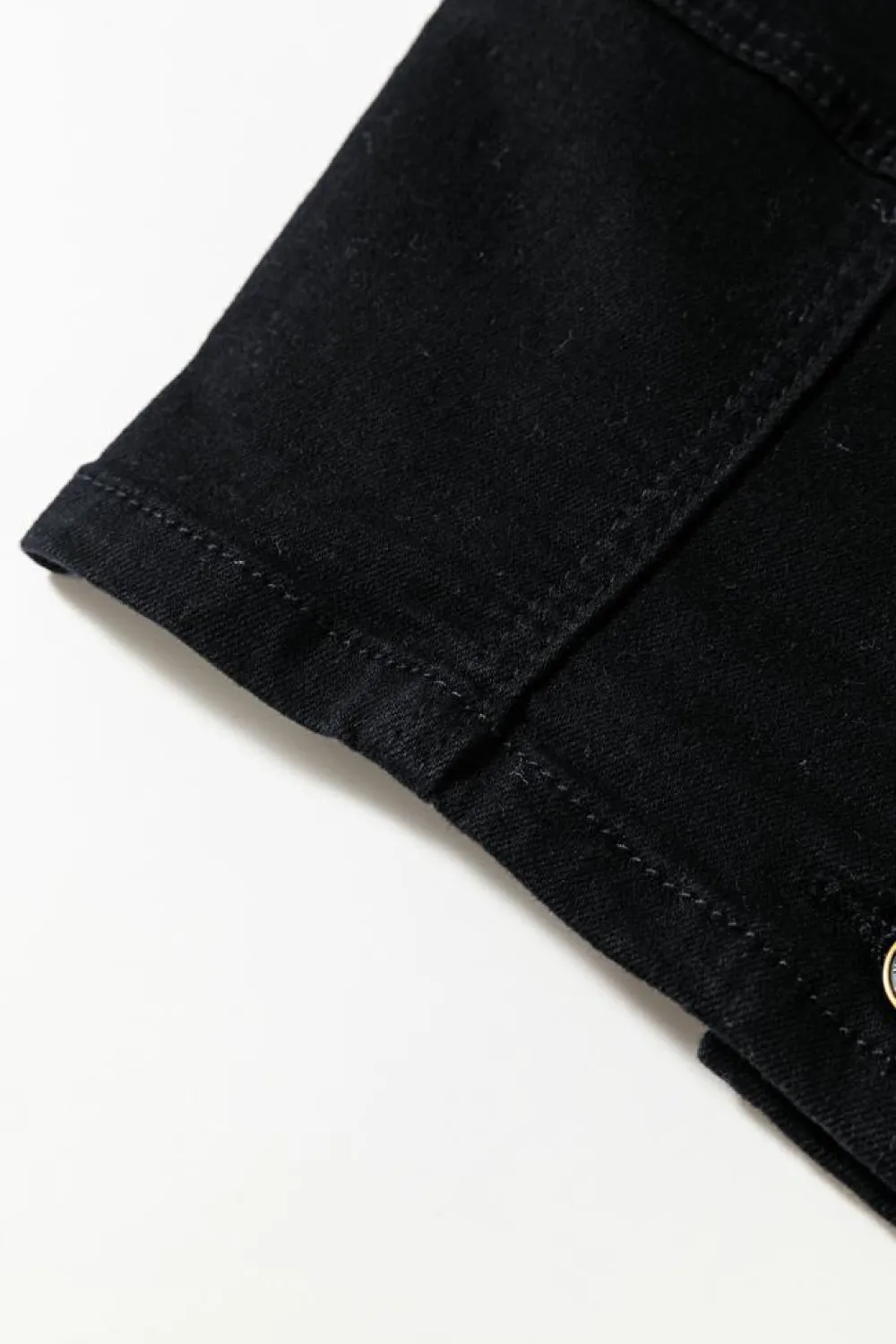 Outlet Dear-Lover Acid Wash Buttoned Cropped Slim Denim Tank Top Black