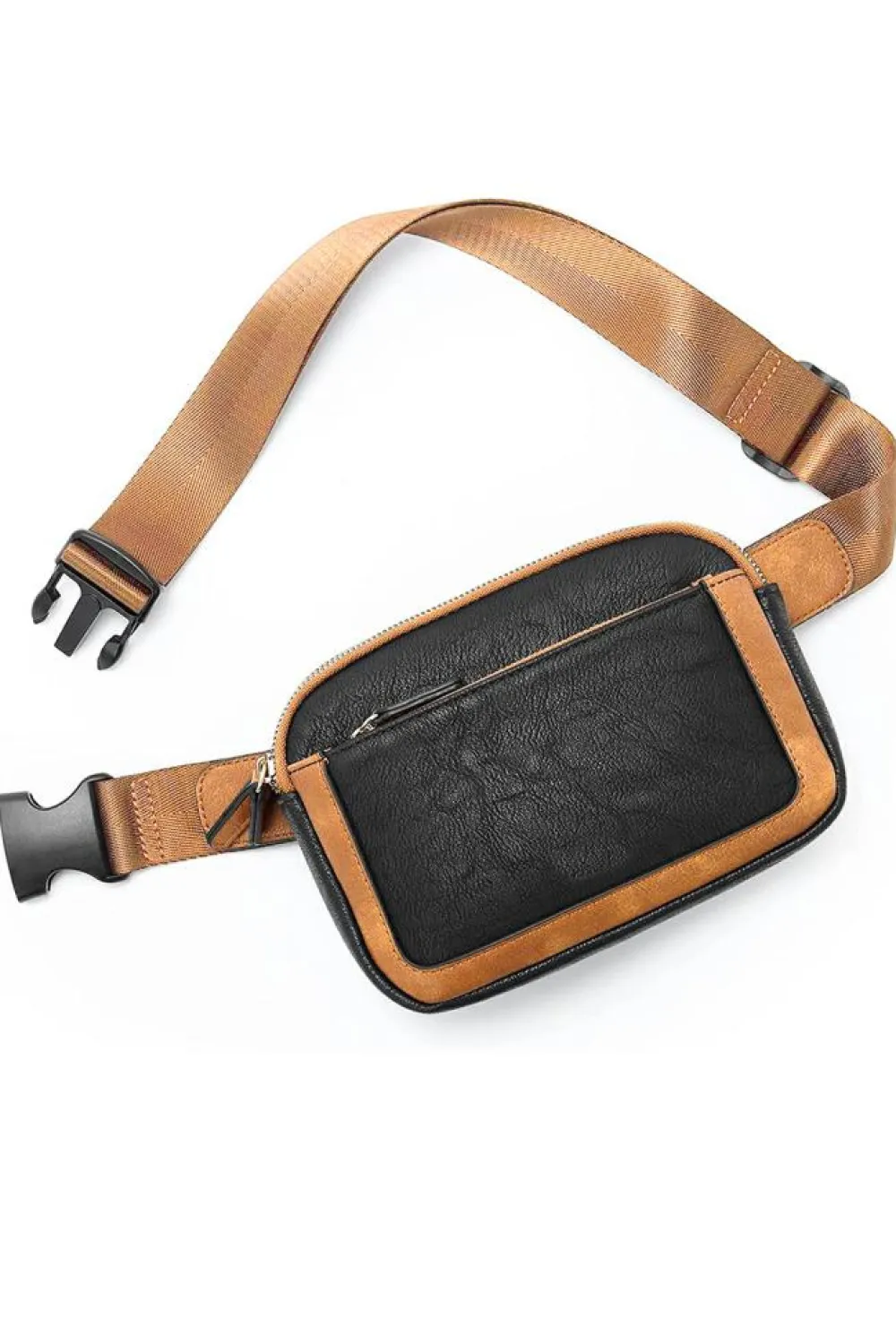 Fashion Dear-Lover Adjustable Strap Mini PU Leather Crossbody Bag Black