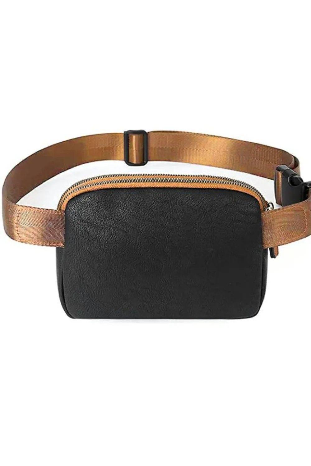 Fashion Dear-Lover Adjustable Strap Mini PU Leather Crossbody Bag Black