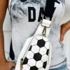Best Dear-Lover Balls Pattern PU Leather Zipped Sling Bag Black