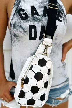 Best Dear-Lover Balls Pattern PU Leather Zipped Sling Bag Black