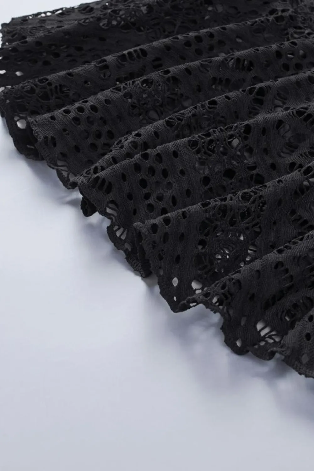 Best Dear-Lover Crochet Lace Skirted Bikini Bottom Black