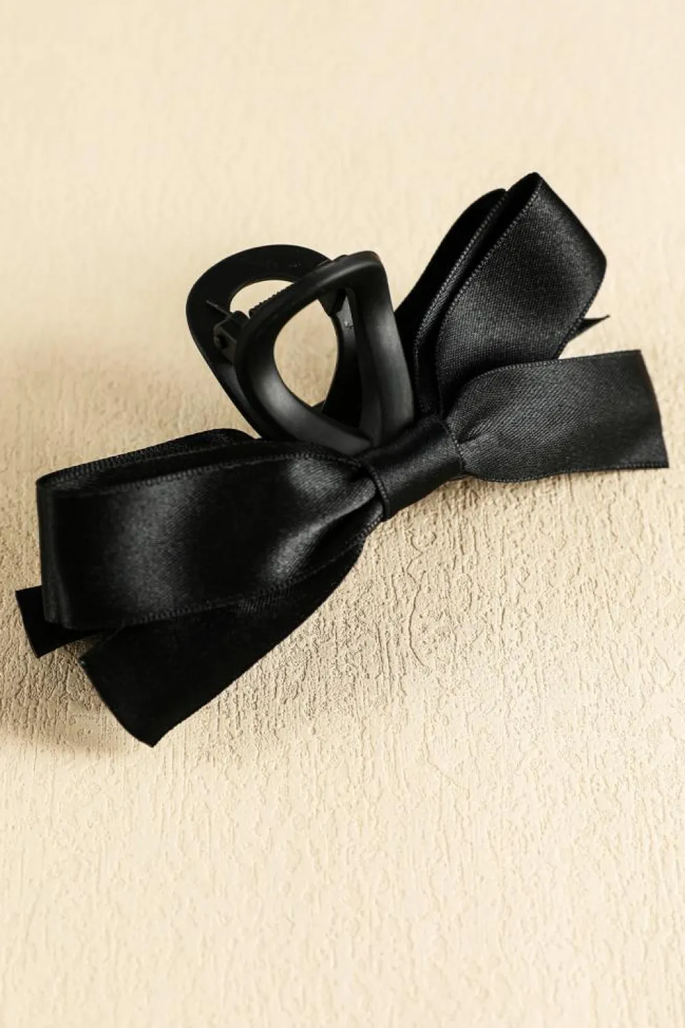 Fashion Dear-Lover Bow Decor Large Hair Claw Clip Black