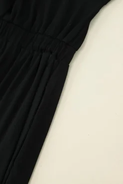 Sale Dear-Lover Button Up High Waist Long Sleeve Dress Black