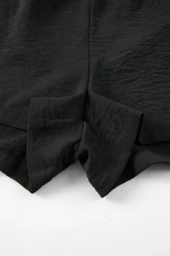 New Dear-Lover Casual Pocketed Smocked Sleeveless Romper Black