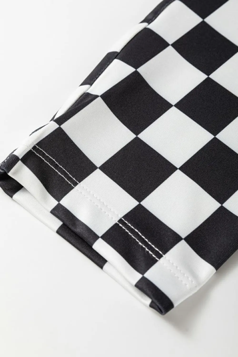 Online Dear-Lover Checkered Pattern High Waist Skinny Leggings Black
