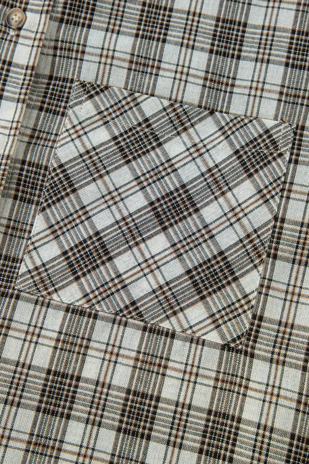 Sale Dear-Lover Checkered Print Loose Fit Buttoned Hooded Shacket Black