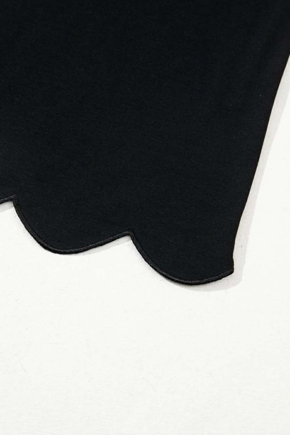 Discount Dear-Lover Color Contrast Collared V Neck Puff Sleeve Blouse Black